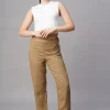 Women Cottonworld Pants | Pants^Women's Linen Regular Fit Pant
