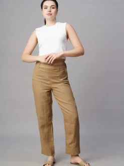Women Cottonworld Pants | Pants^Women's Linen Regular Fit Pant