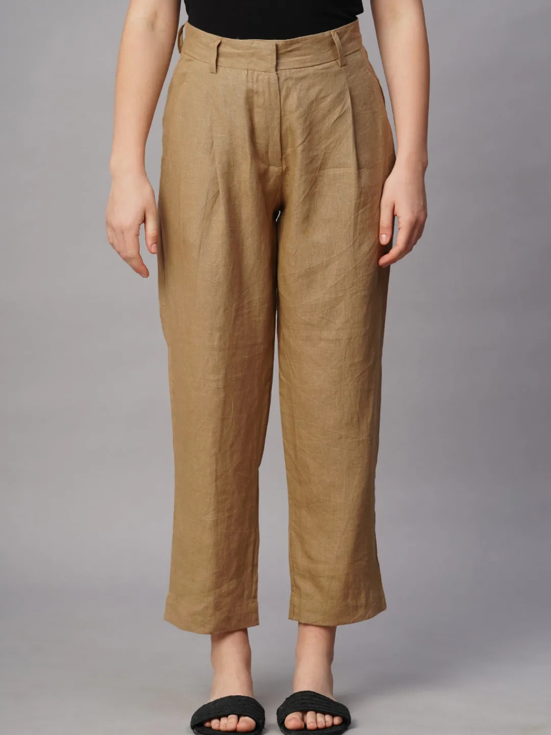 Women Cottonworld Pants | Pants^Women's Linen Regular Fit Pant