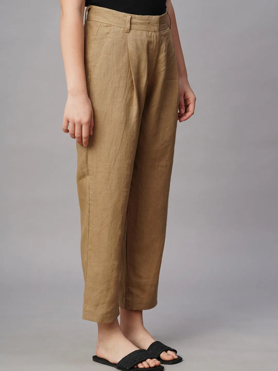 Women Cottonworld Pants | Pants^Women's Linen Regular Fit Pant
