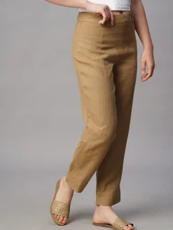 Women Cottonworld Pants | Pants^Women's Linen Regular Fit Pant