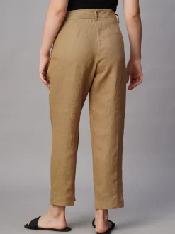 Women Cottonworld Pants | Pants^Women's Linen Regular Fit Pant