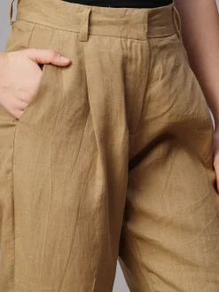 Women Cottonworld Pants | Pants^Women's Linen Regular Fit Pant