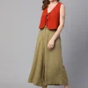 Women Cottonworld Culottes^Women's Linen Viscose Regular Fit Culotte
