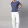 Women Cottonworld Women | Round Neck^Women's Cotton Bamboo Elastane Regular Fit Tshirt