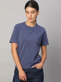 Women Cottonworld Round Neck | Regular Fit^Women's Cotton Bamboo Elastane Regular Fit Tshirt