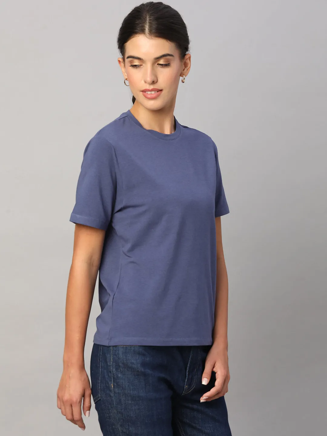 Women Cottonworld Round Neck | Regular Fit^Women's Cotton Bamboo Elastane Regular Fit Tshirt