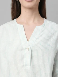 Women Cottonworld Tops & Shirts | Tops & Shirts^Women's Linen Boxy Fit Blouse