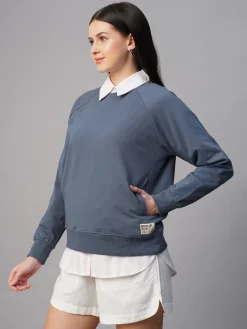 Women Cottonworld Women | Round Neck^Women's Organic Cotton Regular Fit Sweatshirt