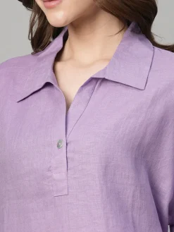 Women Cottonworld Tops & Shirts | Tops & Shirts^Women's 100% Linen Boxy Fit Blouse