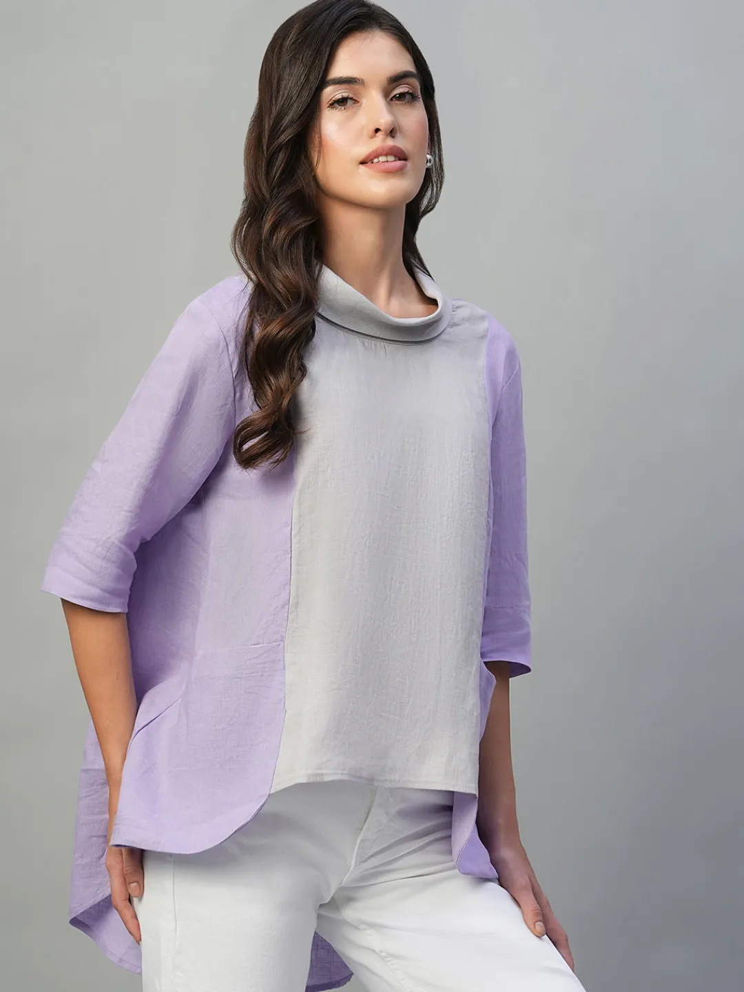 Women Cottonworld Tops & Shirts | Tops & Shirts^Women's 100% Linen Regular Fit Blouse