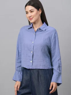Women Cottonworld Tops & Shirts | Tops & Shirts^Women's Linen Boxy Fit Blouse