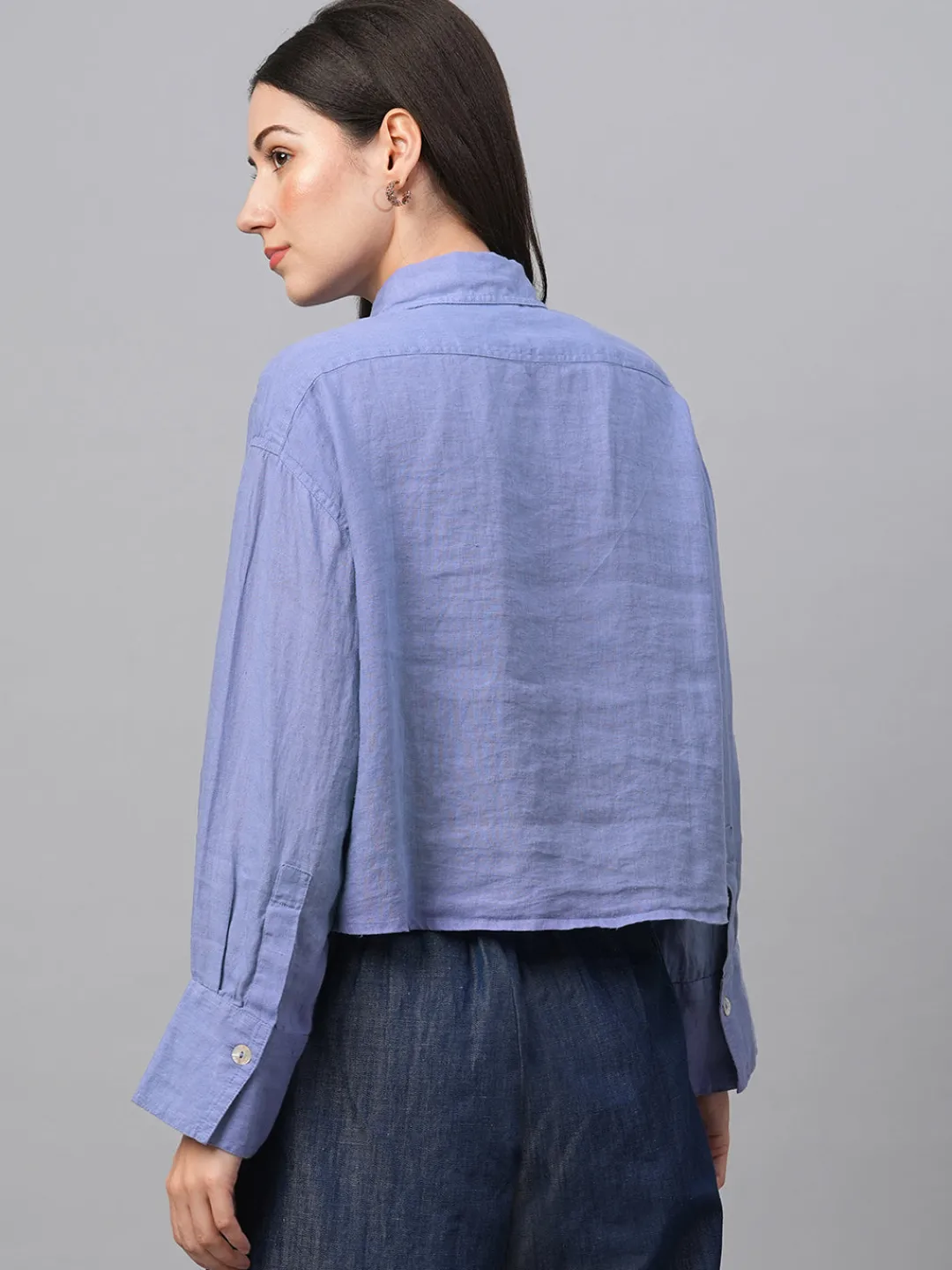 Women Cottonworld Tops & Shirts | Tops & Shirts^Women's Linen Boxy Fit Blouse