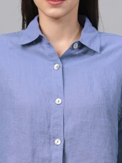 Women Cottonworld Tops & Shirts | Tops & Shirts^Women's Linen Boxy Fit Blouse