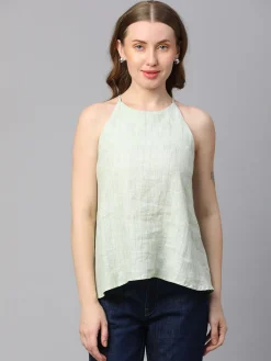 Women Cottonworld Tops & Shirts | Tops & Shirts^Women's Linen Regular Fit Blouse