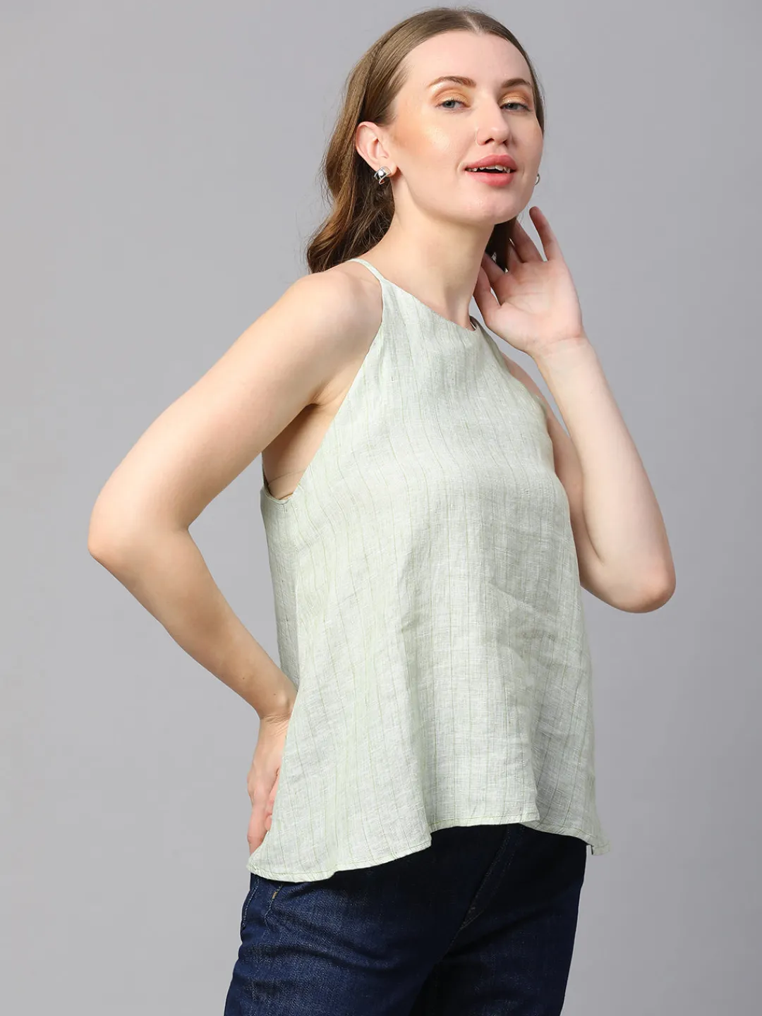 Women Cottonworld Tops & Shirts | Tops & Shirts^Women's Linen Regular Fit Blouse