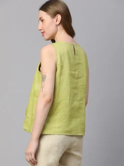 Women Cottonworld Tops & Shirts | Tops & Shirts^Women's Linen Regular Fit Blouse