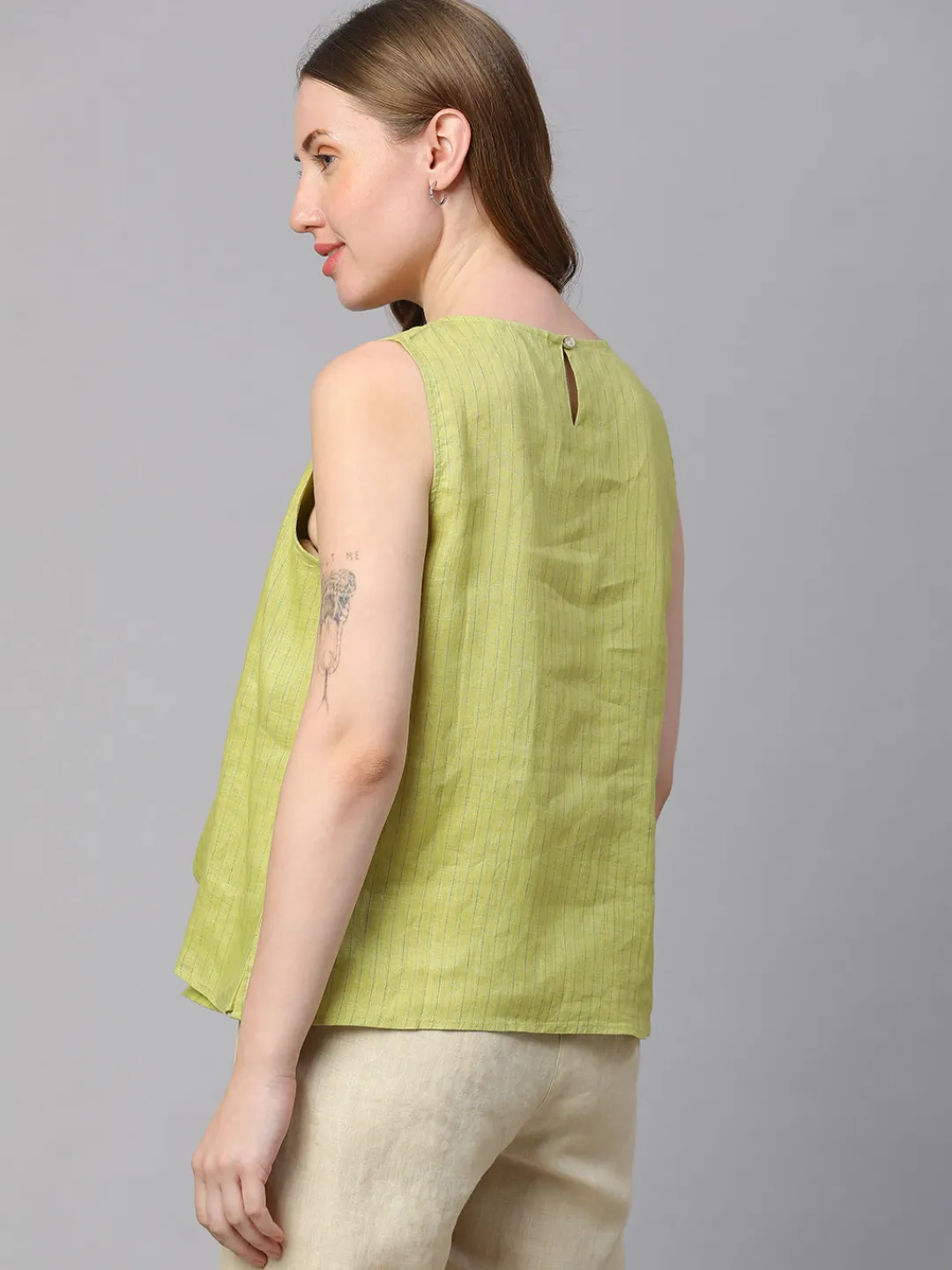 Women Cottonworld Tops & Shirts | Tops & Shirts^Women's Linen Regular Fit Blouse