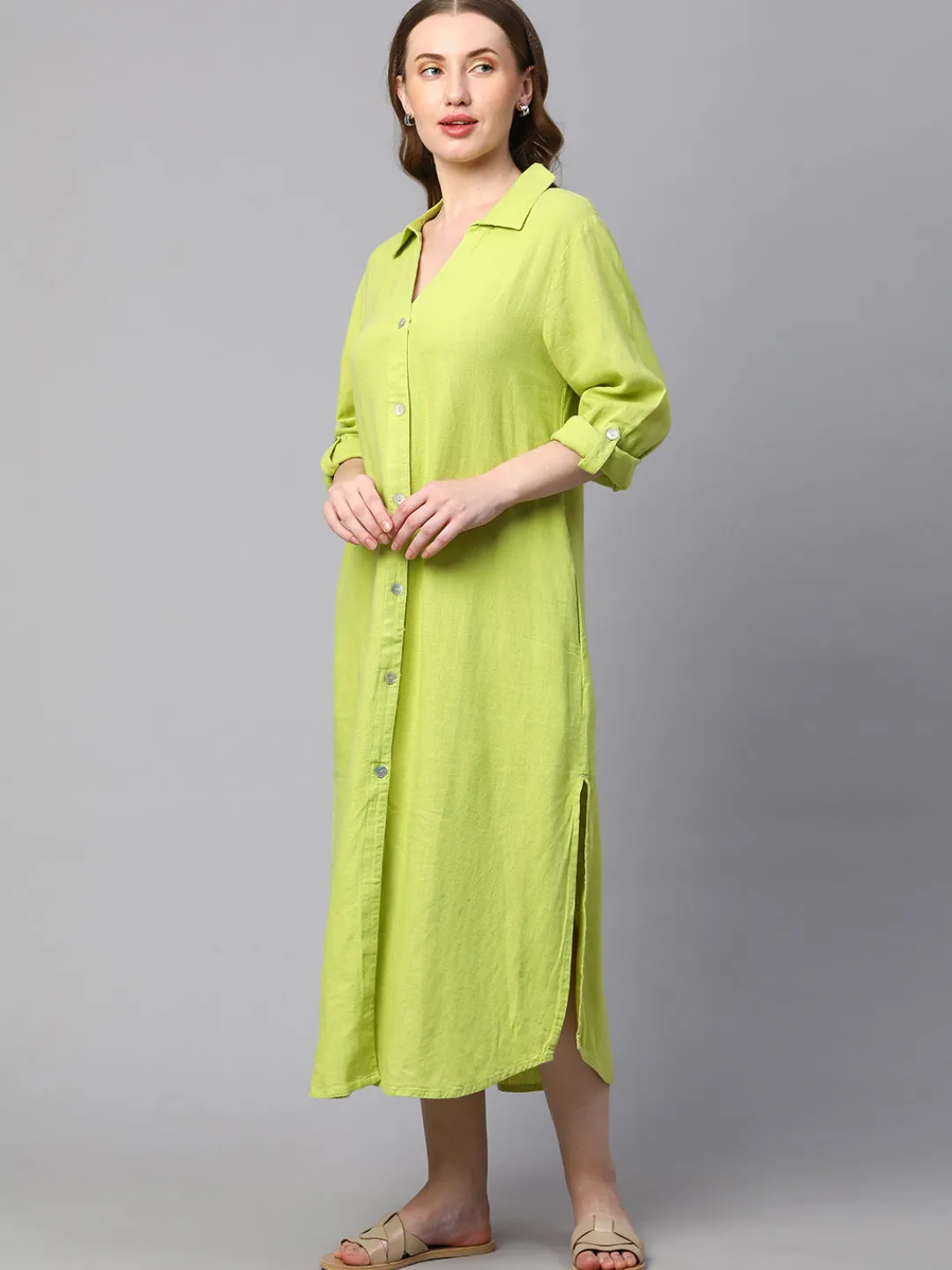 Women Cottonworld Dresses | Dresses^Women's Linen Viscose Boxy Fit Dress