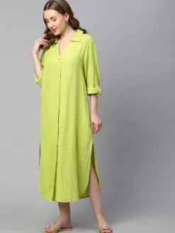 Women Cottonworld Dresses | Dresses^Women's Linen Viscose Boxy Fit Dress