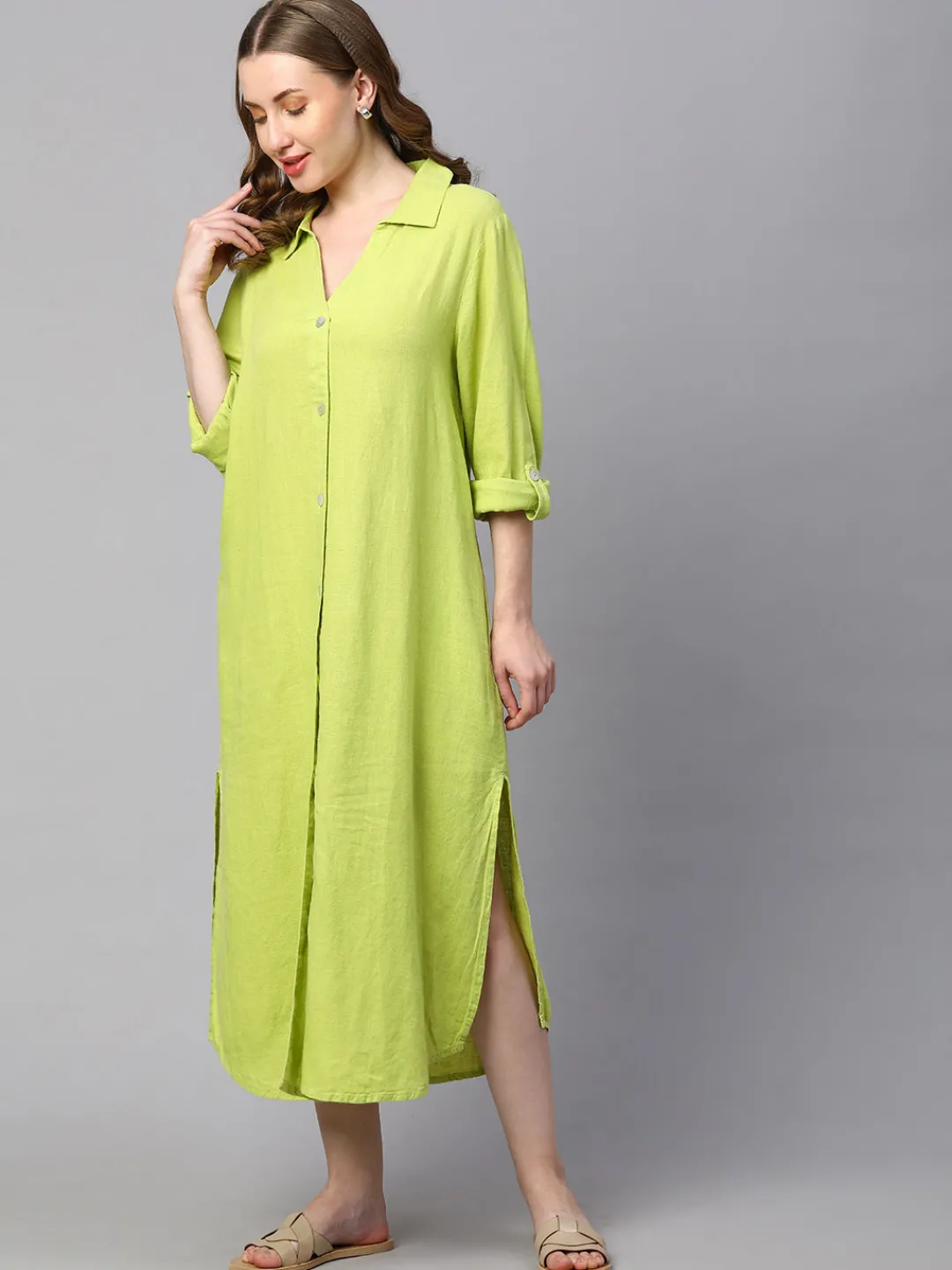 Women Cottonworld Dresses | Dresses^Women's Linen Viscose Boxy Fit Dress