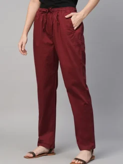 Women Cottonworld Trousers^Women's Cotton Elastane Regular Fit Pant