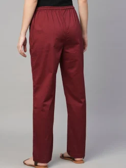 Women Cottonworld Trousers^Women's Cotton Elastane Regular Fit Pant
