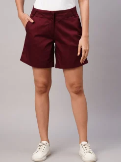 Women Cottonworld Shorts^Women's Cotton Lycra Regular Fit Shorts