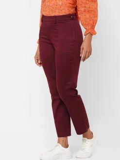 Women Cottonworld Trousers^Women's Cotton Lycra Regular Fit Pant