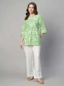 Women Cottonworld Tops & Shirts | Tops & Shirts^Women's Cotton Linen Regular Fit Blouse