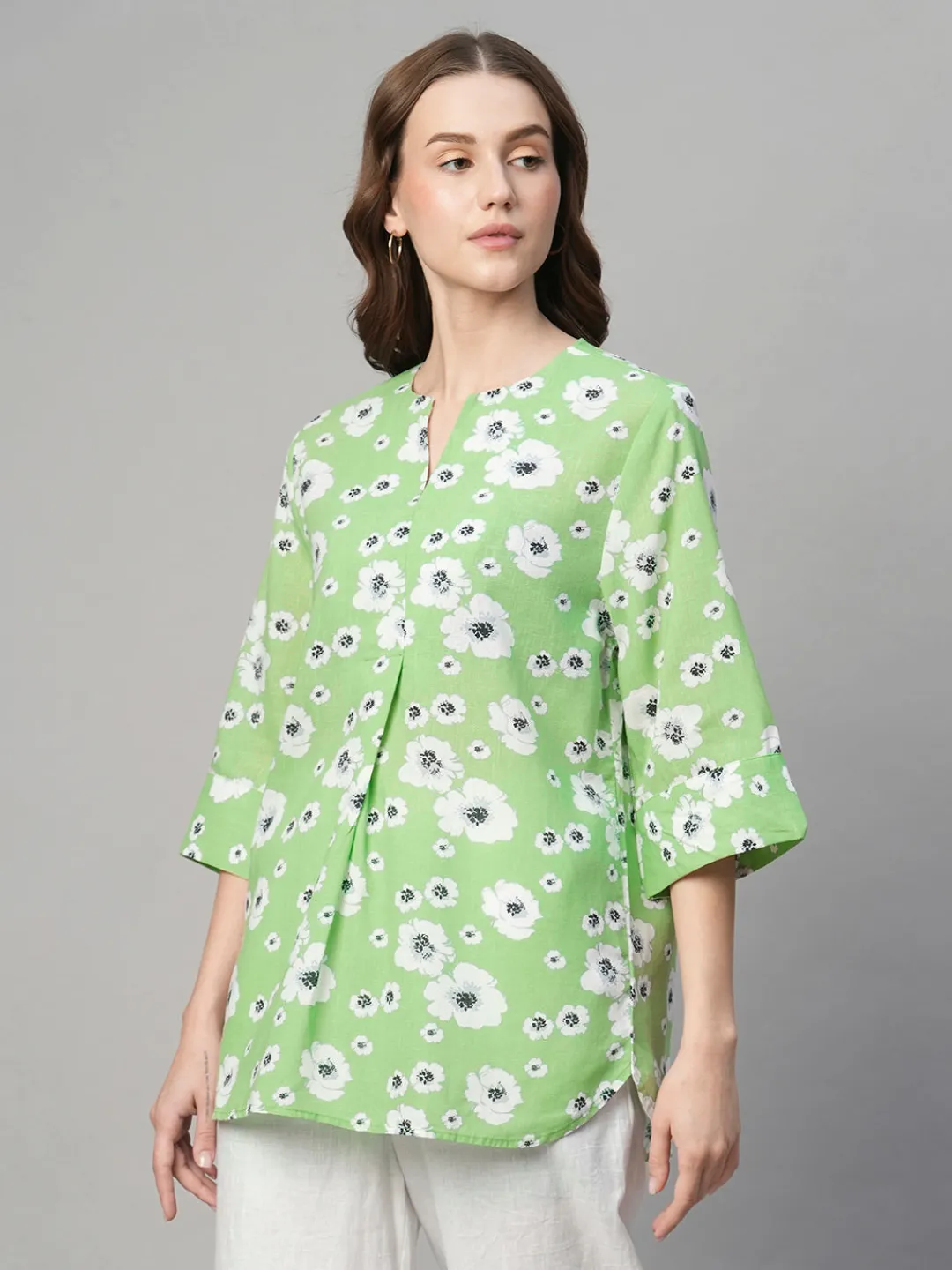 Women Cottonworld Tops & Shirts | Tops & Shirts^Women's Cotton Linen Regular Fit Blouse