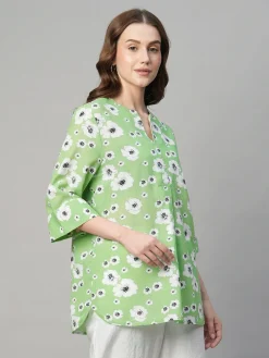 Women Cottonworld Tops & Shirts | Tops & Shirts^Women's Cotton Linen Regular Fit Blouse