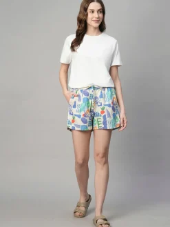Women Cottonworld Shorts | Shorts^Women's Cotton Linen Regular Fit Shorts