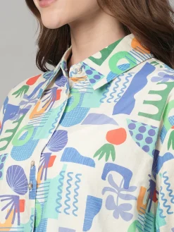 Women Cottonworld Dresses | Dresses^Women's Cotton Linen Boxy Fit Dress