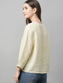 Women Cottonworld Tops & Shirts | Tops & Shirts^Women's Linen Boxy Fit Blouse