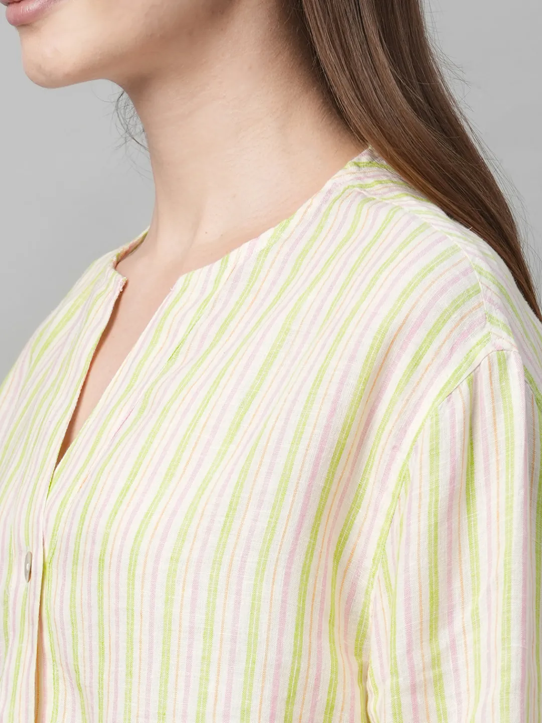 Women Cottonworld Tops & Shirts | Tops & Shirts^Women's Linen Boxy Fit Blouse