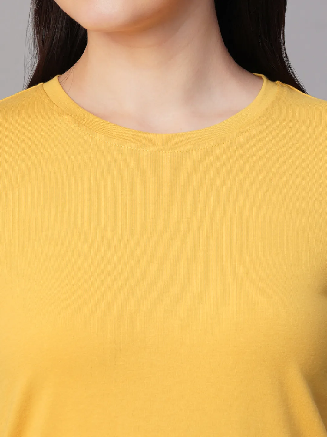 Women Cottonworld Round Neck | Regular Fit^Women's 100% Cotton Regular Fit Tshirt