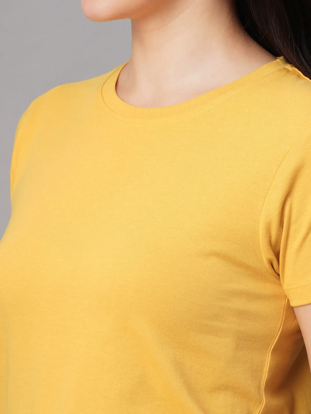 Women Cottonworld Round Neck | Regular Fit^Women's 100% Cotton Regular Fit Tshirt