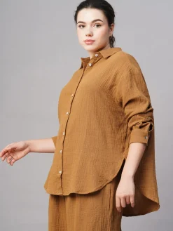 Women Cottonworld Womens Co-Ord Sets^Women's Cotton Boxy Fit Blouse