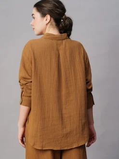 Women Cottonworld Womens Co-Ord Sets^Women's Cotton Boxy Fit Blouse