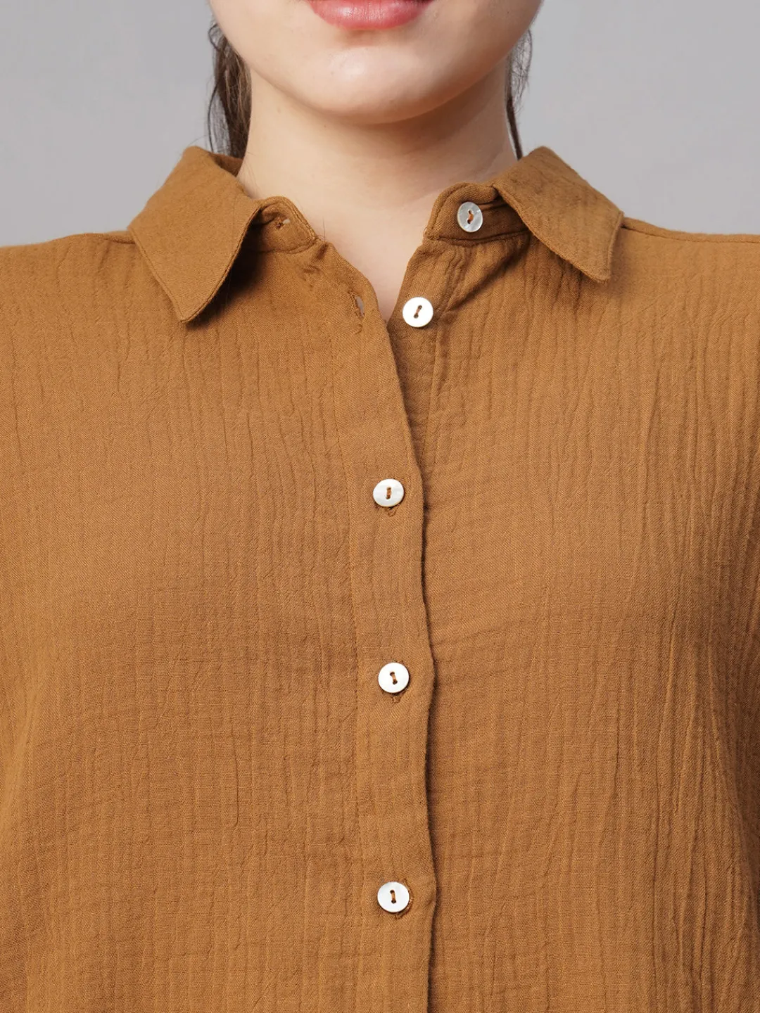 Women Cottonworld Womens Co-Ord Sets^Women's Cotton Boxy Fit Blouse