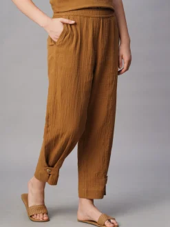 Women Cottonworld Trousers | Womens Co-Ord Sets^Women's Cotton Regular Fit Pant