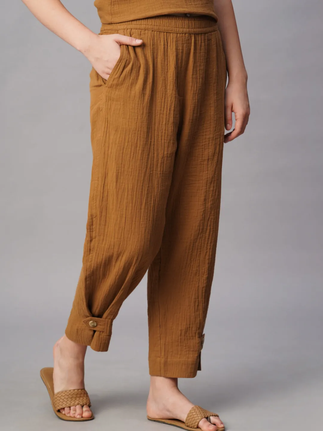 Women Cottonworld Trousers | Womens Co-Ord Sets^Women's Cotton Regular Fit Pant