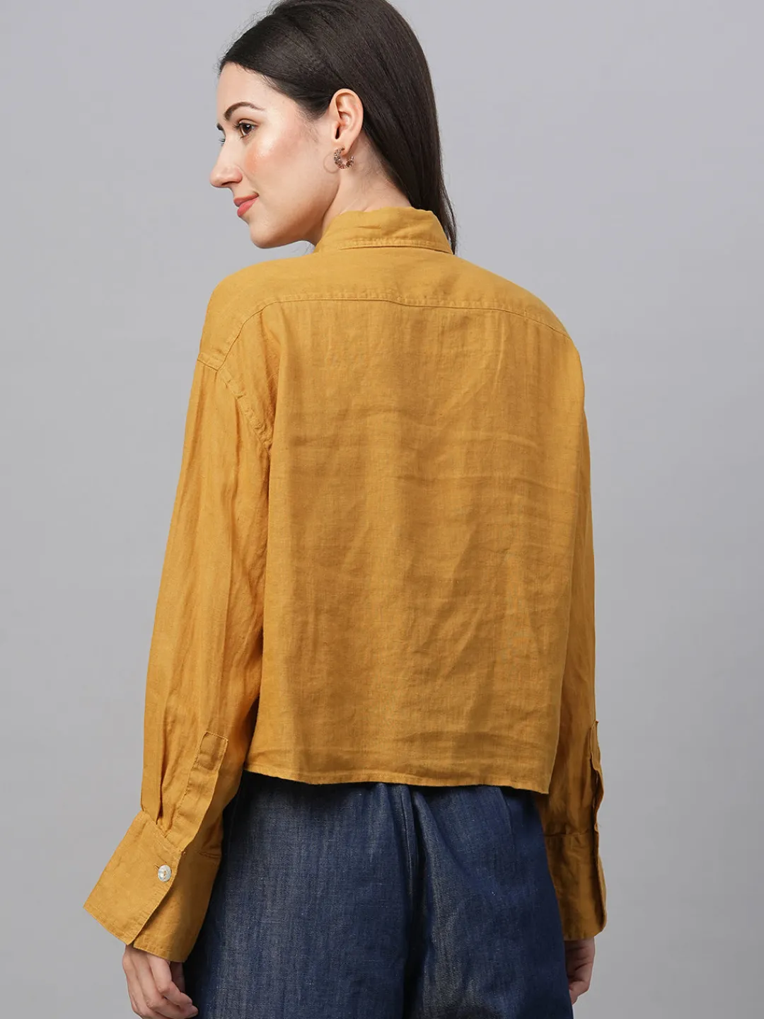 Women Cottonworld Tops & Shirts | Tops & Shirts^Women's Linen Boxy Fit Blouse
