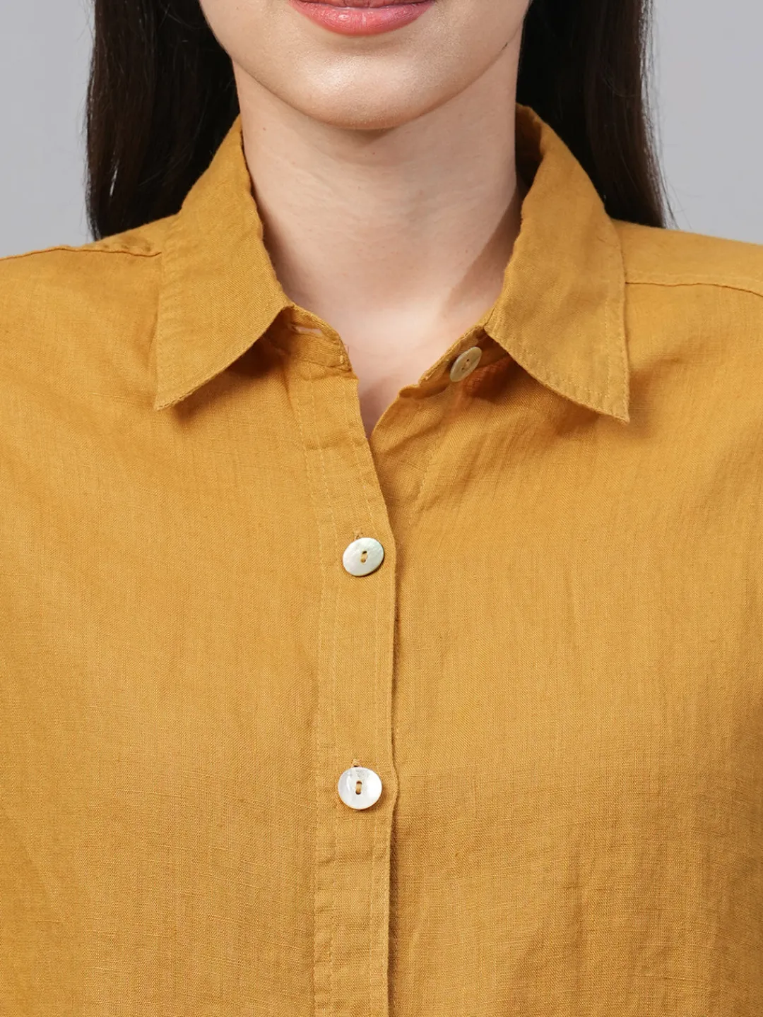 Women Cottonworld Tops & Shirts | Tops & Shirts^Women's Linen Boxy Fit Blouse