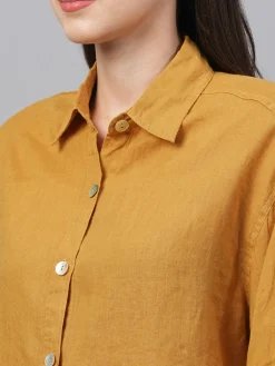 Women Cottonworld Tops & Shirts | Tops & Shirts^Women's Linen Boxy Fit Blouse