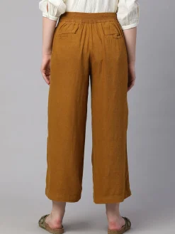 Women Cottonworld Culottes^Women's Linen Viscose Wide Leg Culotte
