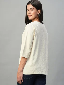 Women Cottonworld Round Neck | Regular Fit^Women's 100% Cotton Regular Fit Tshirt