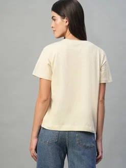 Women Cottonworld Round Neck | Regular Fit^Women's 100% Cotton Regular Fit Tshirt