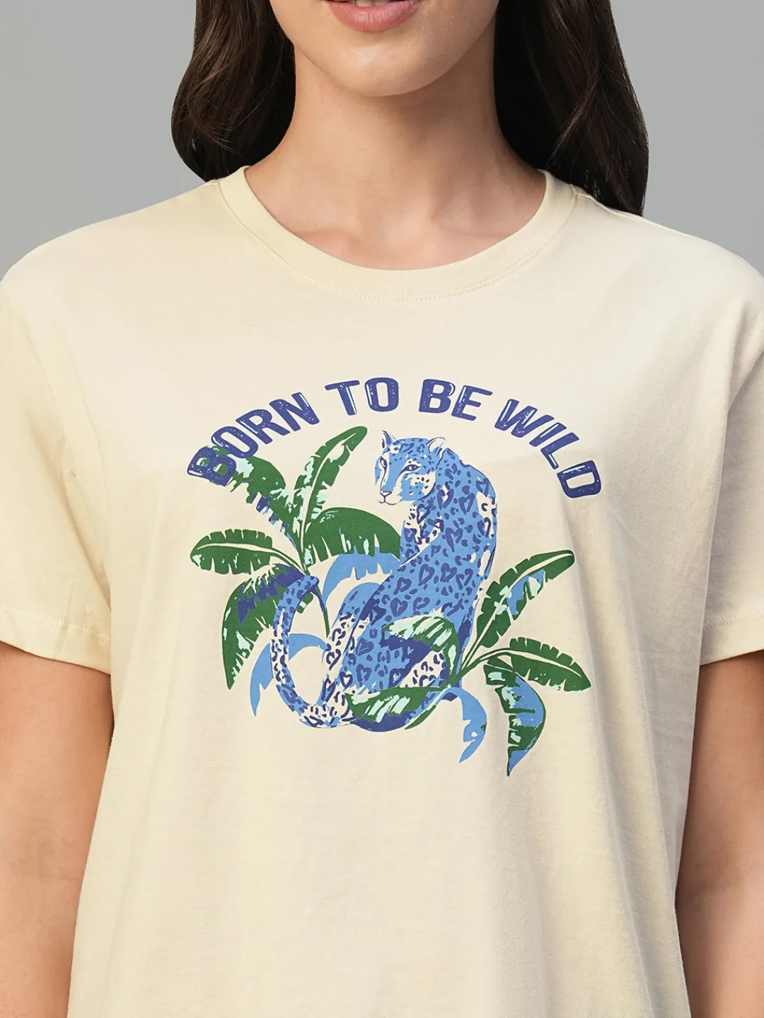 Women Cottonworld Round Neck | Regular Fit^Women's 100% Cotton Regular Fit Tshirt